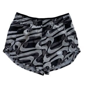 NWOT Nike DRI-FIT running shorts size S small grey squiggly print